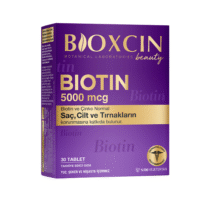 أقراص Bioxcin بيوتين 5000 مكج مع الزنك (30 قرصًا): الحل الذهبي لشعر كثيف وأظافر قوية!